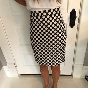 J. Crew Polka-Dot Pencil Skirt
